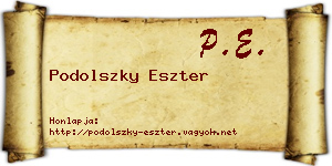 Podolszky Eszter névjegykártya